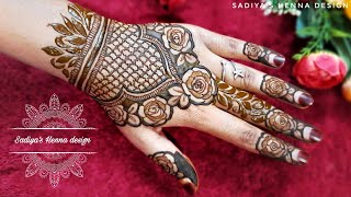Beautiful Rose mehndi design easy | front hand henna design 2021 | easy and latest henna design