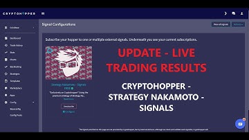 UPDATE CryptoHopper Strategy Nakamoto Signal Service Live Crypto Trading Bot RESULTS Coinbase Pro