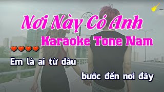 Nơi Này Có Anh - Karaoke - Tone Nam (Acoustic Beat) Sơn Tùng MTP