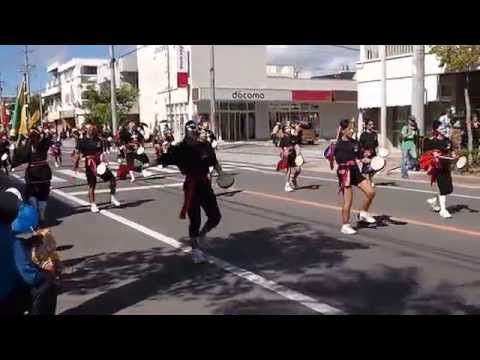 石垣島まつりパレード2015.11.8 スリラー 琉球國祭り太鼓