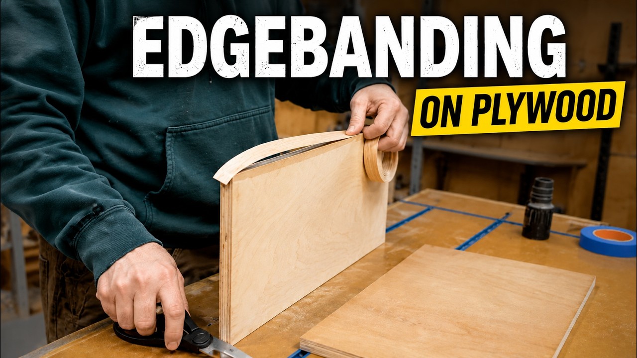 How to apply edge banding with an iron - YouTube