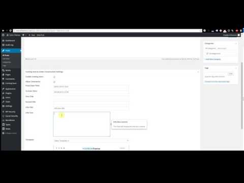 How to setup info box title and content (post/page)