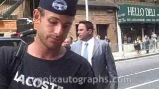 Andy Roddick - Signing Autographs at The Late Show with David Letterman