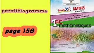 1AC maxi maths parallélogramme page 156