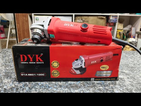 DYK Powerful Premium Product Angle Grinder D1A-EE01-100C heavy duty unboxing video 📷📸📸📷