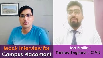 Civil Mock Interview I Campus Interview I Campus Placements I Arvind Singh Pemawat