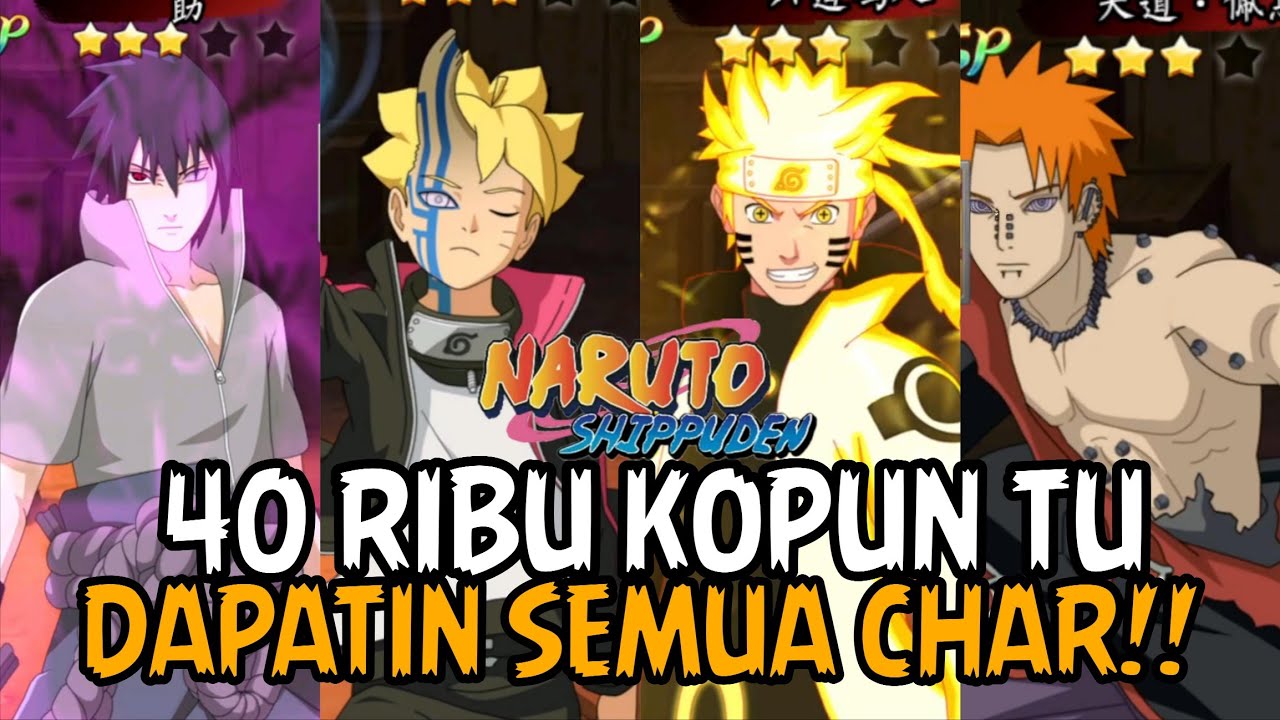 KEJUTAN BESAR! 40 RIBU KOPUN TOPAP GACHA SEMUA NINJA SP TERBARU DI NARUTO NINJA WORLD WAR 2 CN 🔥🔥🤯