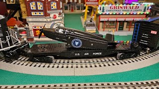 Us Space Force Airplane On Air Force Flatcar - O Gauge Custom Military - Unboxing And Run Session