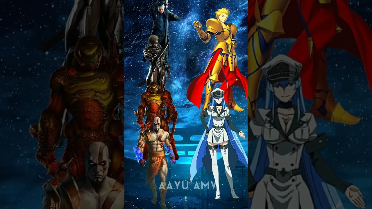 Vergil, Raiden (MGR), DoomSlayer, and Kratos VS Anime