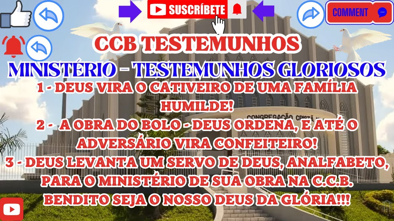 ✨CCB - "3 TESTEMUNHOS PODEROSOS: DEUS AGE NO IMPOSSÍVEL!" E DEUS REALIZA E OPERA NO IMPROVÁVEL!🔥💖🕊️