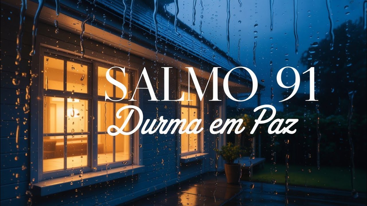 SALMO 91 PARA DORMIR 🌧️ | PAZ E PROTEÇÃO COM SOM DE CHUVA