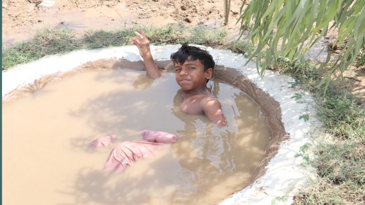 Jhonny Bhai Make POOL - How To Build MUD Swimming pool , Slide Pool and Swimming POOl - YouTube