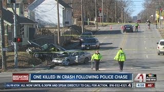 One killed in crash following police chase
