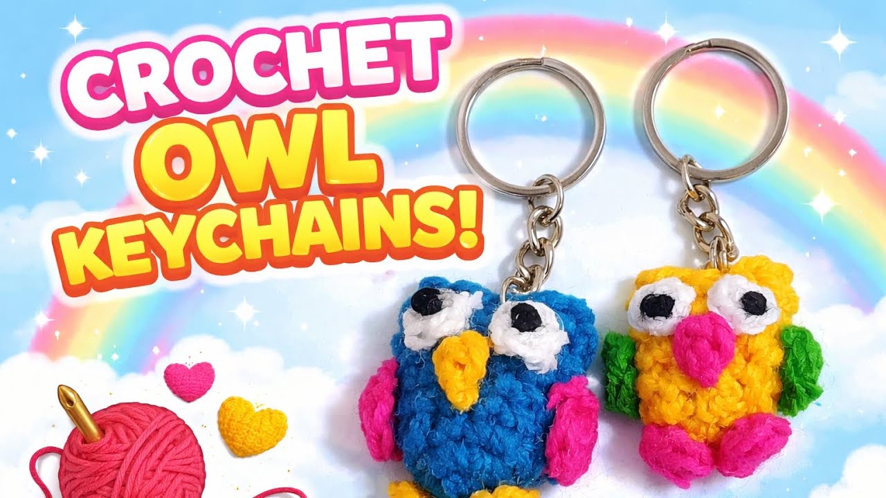 Crochet Owl Keychain | Easy Amigurumi Keychain Tutorial 
