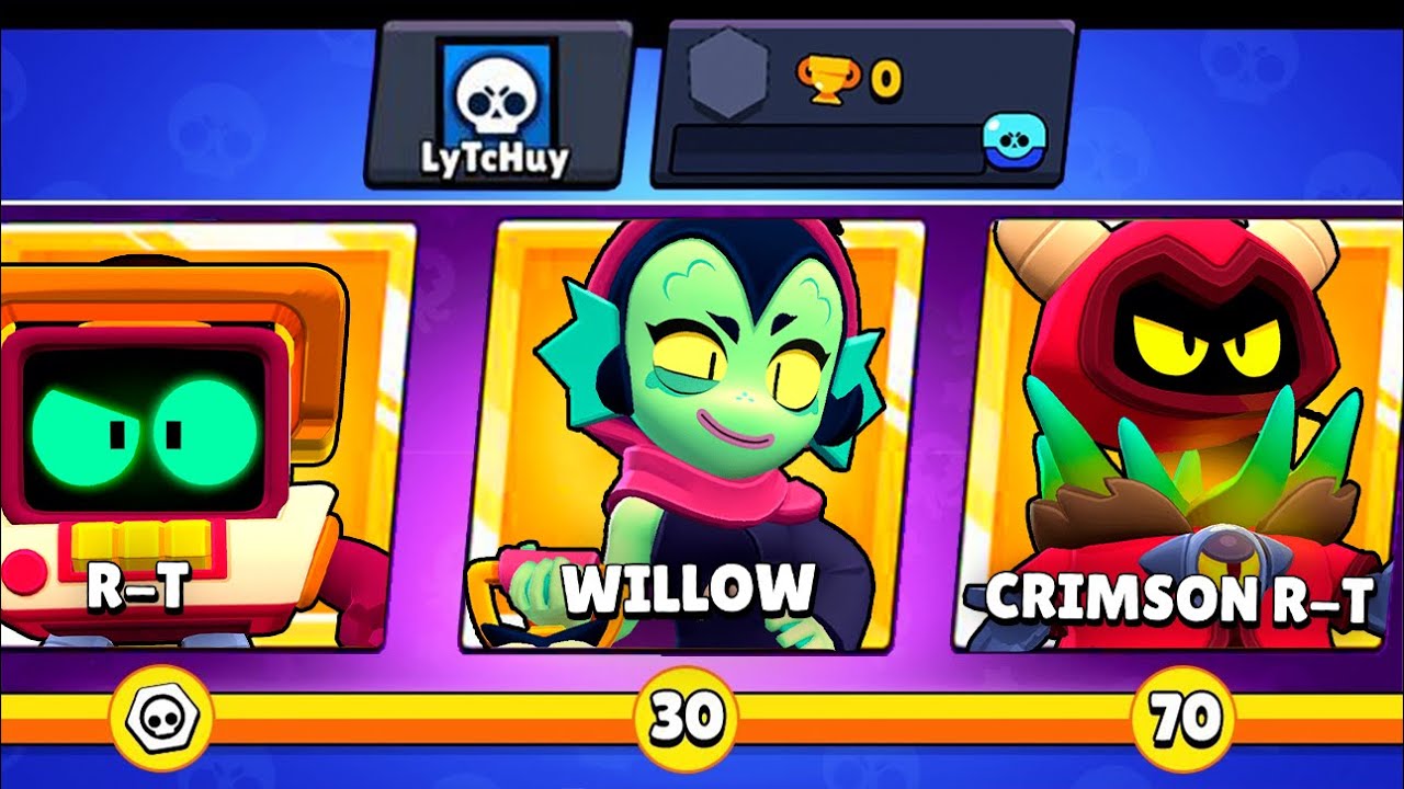 All Season 17 BRAWL PASS REWARDS on NONSTOP TROPHY ROAD Account - Brawl Stars
