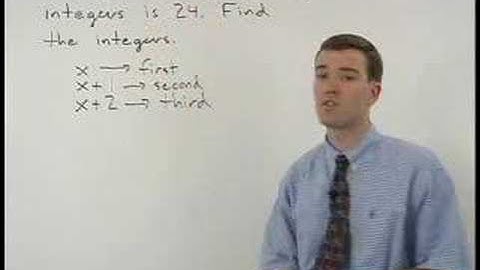 Consecutive Integers - MathHelp.com - Algebra Help