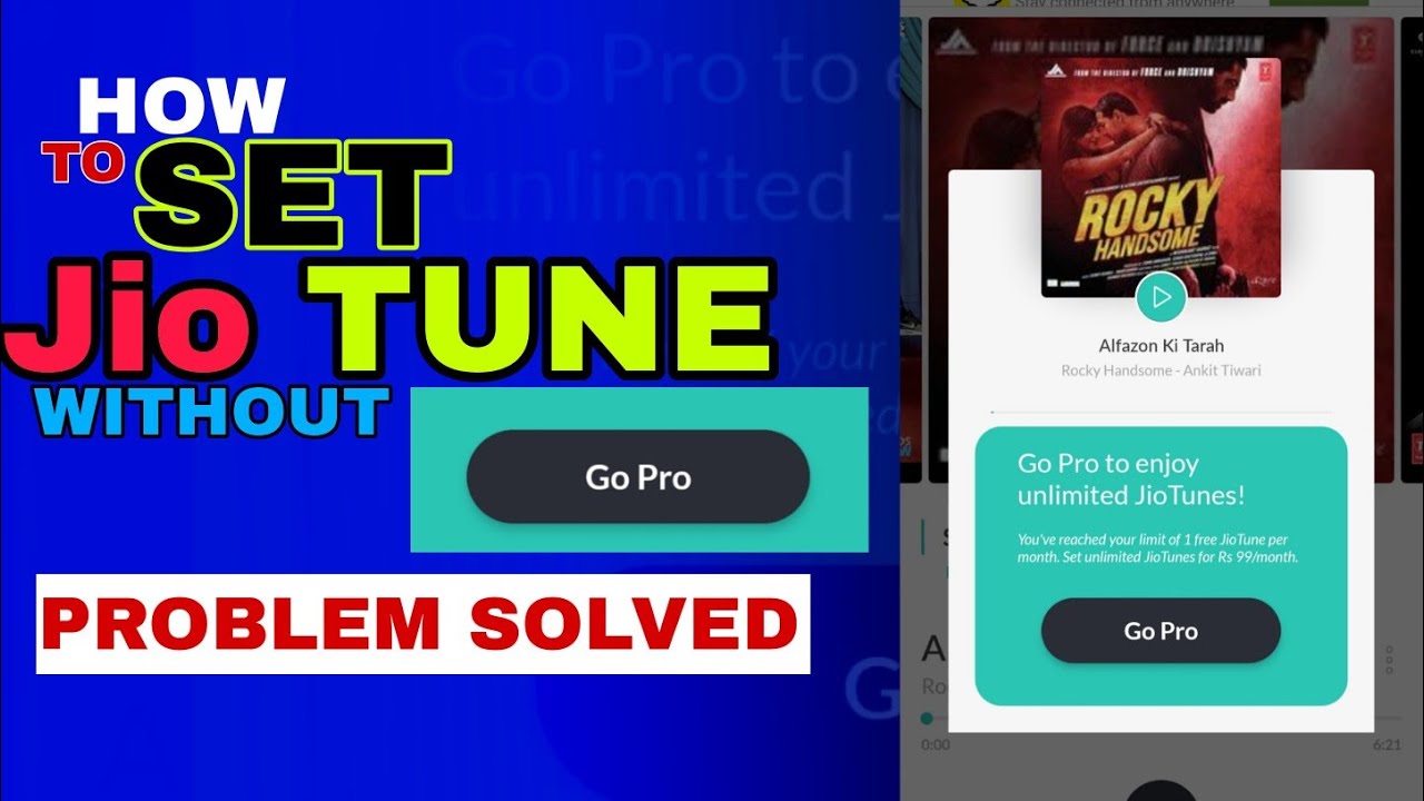how-to-set-jio-tune-without-go-pro-jio-tune-problem-solved