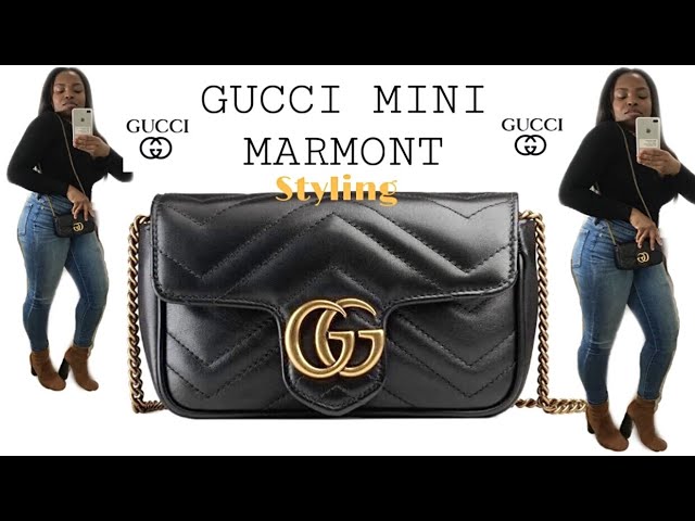 HOW TO STYLE THE GUCCI GG MARMONT MATELASSE SUPER MINI BAG 