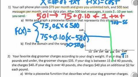 piece wise word problems