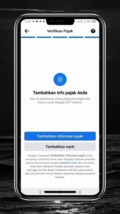 Cara isi informasi pajak Facebook Reels