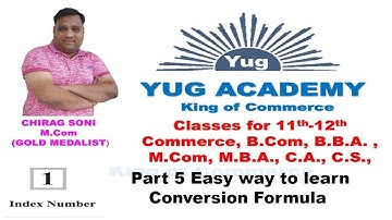 Easy Trick to learn Index Number Convesion Formula i.e. CBIN to FBIN & FBIN to CBIN