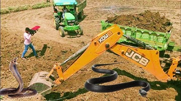 John Deere 5050 D | JCB | jcb video #viral #shorts #tiktok JCB 3DX Loading Mud