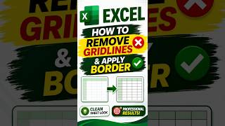Excel Me Gridlines Remove Aur Borderline Apply Kaise Kare? #excelhindi #exceltips #exceltricks