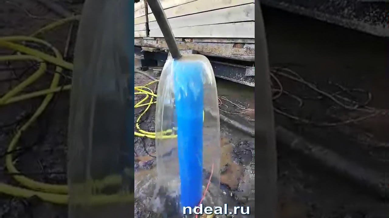 Промывка скважины пожарной машиной