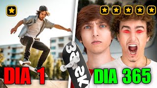 EVOLUÇÃO EM 1 ANO DE SKATE (DO ZERO)