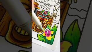 Cozy Island coloring book by Coloring Book Cafe! #coloringadventure #coloringwithmarkers #art