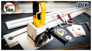 ⚡DIY  Awesome! Track Saw / Newly Designed Guide Track System / Angle Grinder Hacks / Woodworking