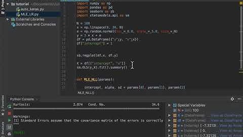 Code example - a probabilistic interpretation of linear regression