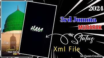 Ramzan Sharif Ka 3rd Jumma Mubarak Status Editing | 3जुम्मा मुबारक रमजान स्टेट्स वीडियो एडिटिंग 2024
