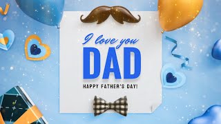 Free Father's Day Love Dad Greeting Family Photo Collage Slideshow Video Template - FlexClip