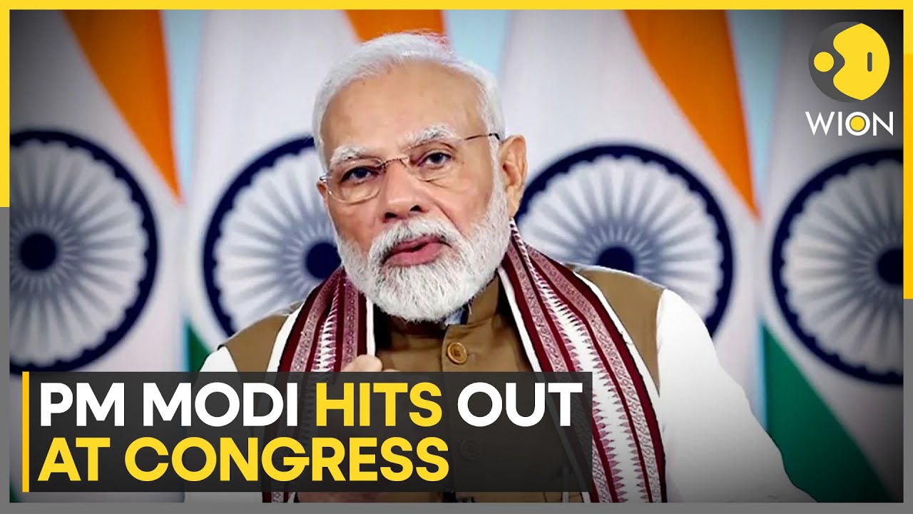 PM Modi lashes out at Congress, says the party is trying to build a narrative to break the nation