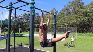 Hang, Straight Arm, Supinated Grip, L-Sit