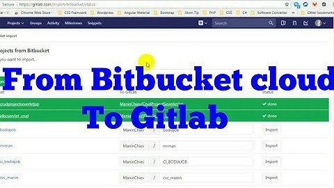Import your project from Bitbucket Cloud to GitLab