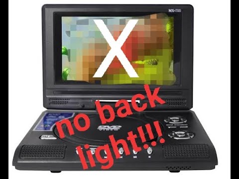 portable dvd no backlight problem fix in minutes!!!