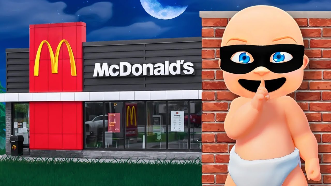 Ребенок пробирается в Макдоналдс...