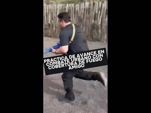 Práctica de avance en combate urbano con cobertura de fuego amigo