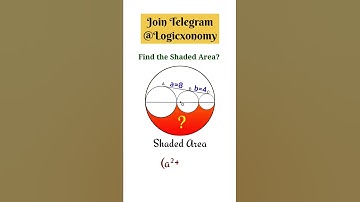 Find the area of the shaded region| Theorems in geometry 🔥 #logicxonomy #shorts