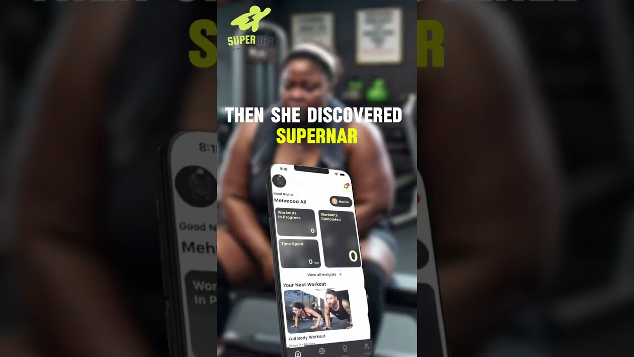 Before she discovered Supernar fitness app