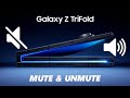 How To Mute / Unmute Samsung Galaxy Z TriFold