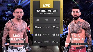 Max Holloway vs Ilia Topuria Full Fight - UFC 5 Fight Of The Night