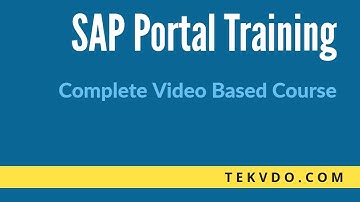 SAP Enterprise Portal(EP) Training - Complete SAP Enterprise Portal Video Based Course