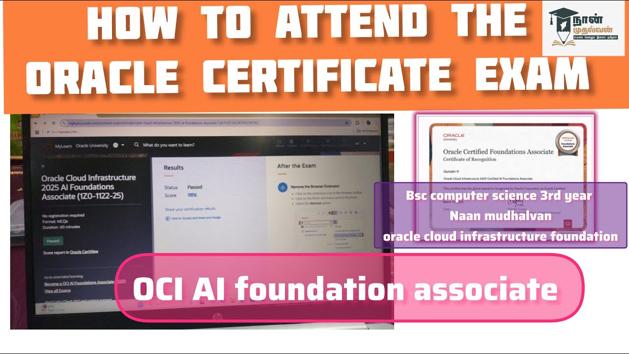 How to attend the oracle certificate exam ll OCI AI foundation ...