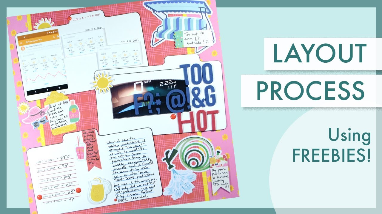 12x12 Layout Process using freebies - YouTube