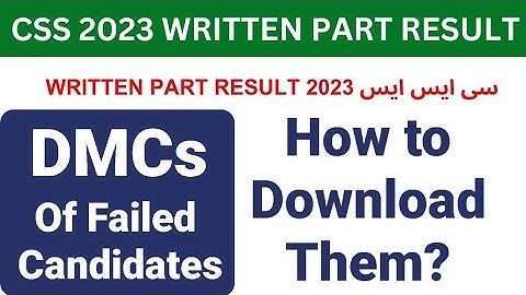 CSS 2023 Result | CSS 2023 Failed candidates Result | CSS 2023 Written Part Result