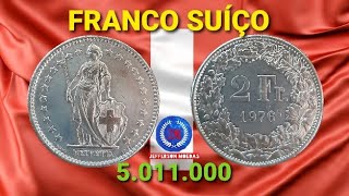 MOEDA DA SUICA 1976 2 FRANCOS