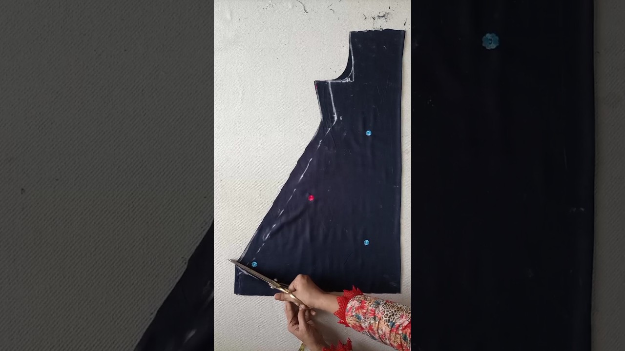 6 year baby A line frock cutting